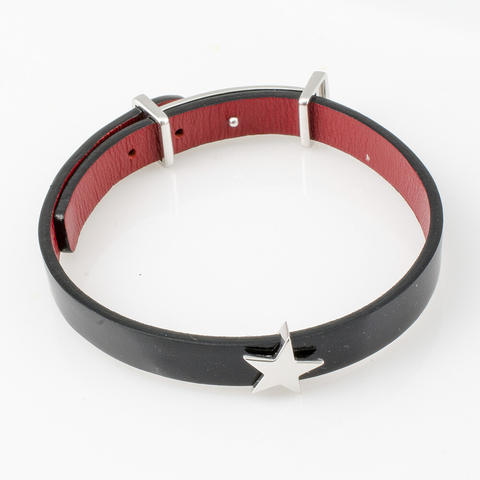 Female Leather Bracelet with Star Charm